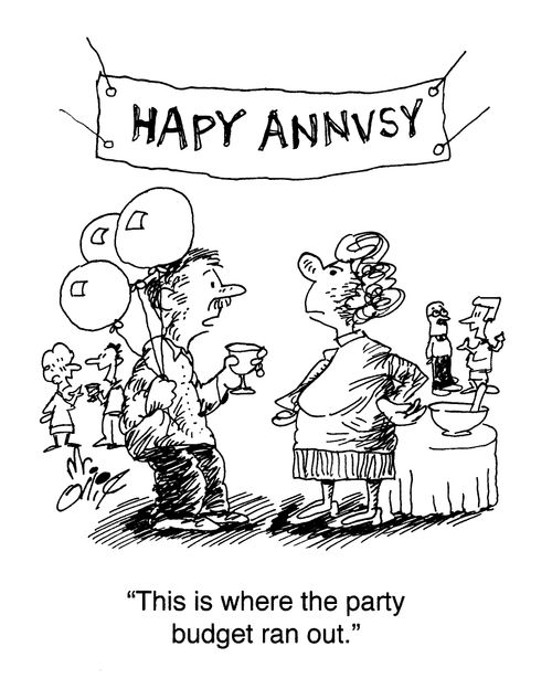 "This is where the party budget ran out."