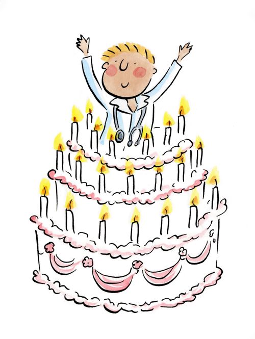 Doctor in a cake