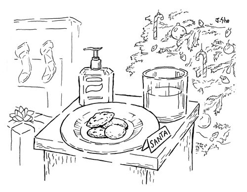 Cookies and Sanitizer for Santa