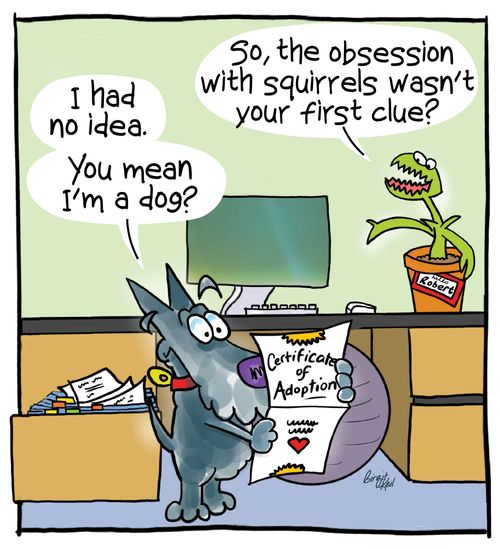 "So the obsession with squirrels wasn't your first clue?"