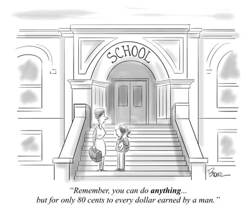 "Remember, you can do ANYTHING...but for only 80 cents to every dollar earned by a man."