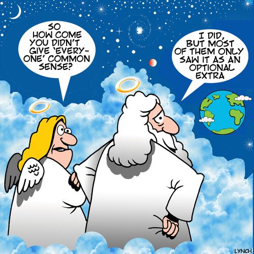"So how come you didn't give 'everyone' common sense."