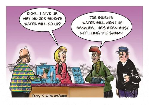 "Okay... I give yp. Why did Joe Biden's water bill go up?"