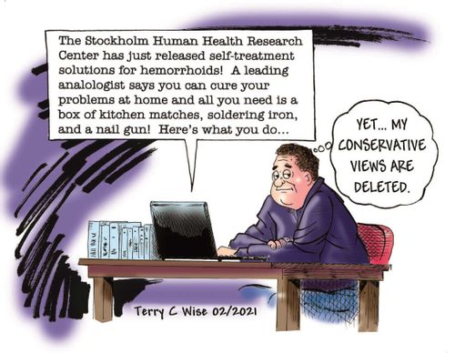 "Yet... my conservative views are deleted."