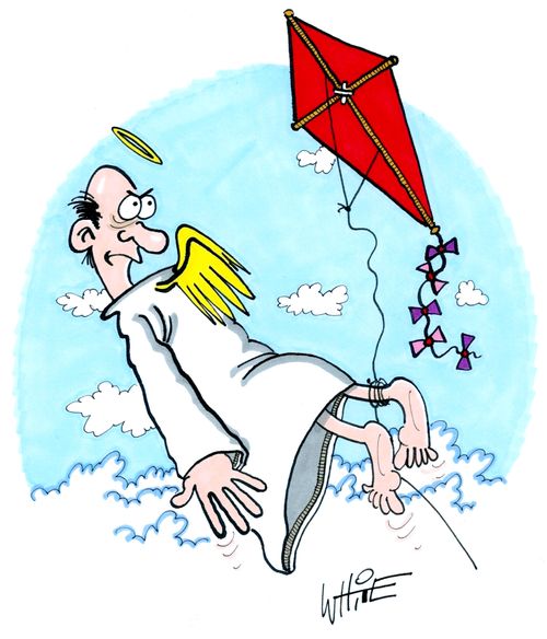 Angel versus kite...