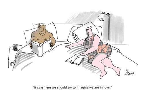 "It says we should try to imagine we are in love."