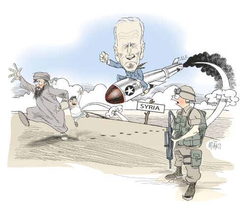 Joe Biden bombing Syria