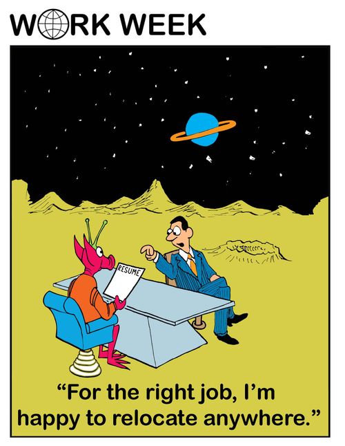 "For the right job, I'm happy to relocate anywhere."