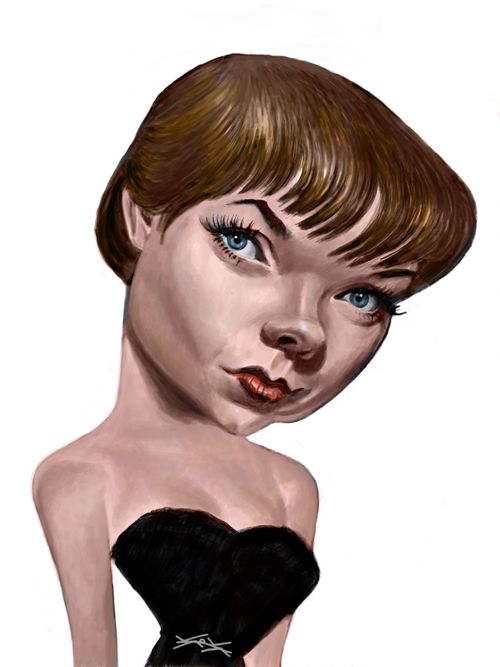 Shirley MacLaine caricature