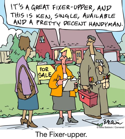 "It's a great Fixer-Upper and this is Ken, single, available and a pretty decent handyman."