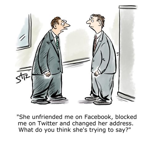 She unfriended me on Facebook.