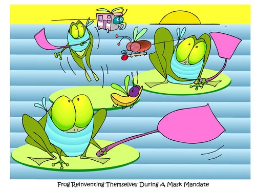 Frogs Reinventing Themselves During A Mask Mandate