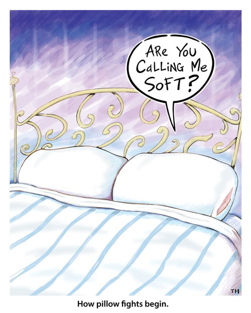 How pillow fights begin.