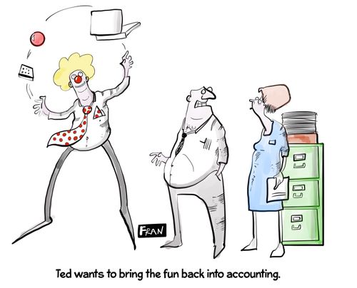"Ted wants to bring the fan back into accounting"