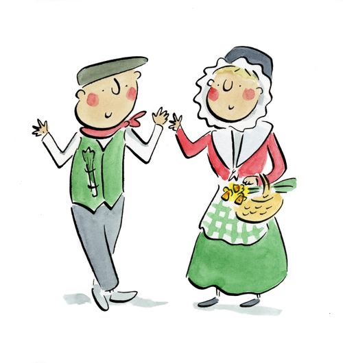 Man and woman celebrating St. David's Day.
