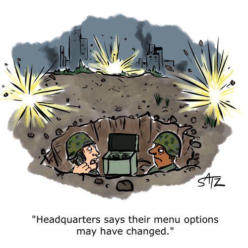 "Headquarters says their menu options may have changed." 