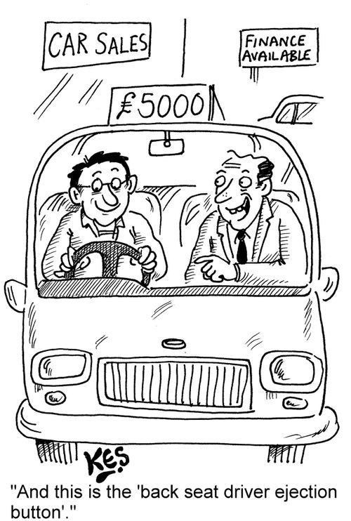 "And this is the 'back seat driver ejection button'."