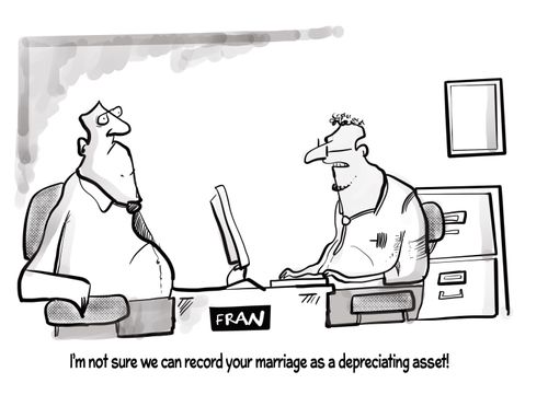 I'm not sure we can record your marriage is a depreciating asset