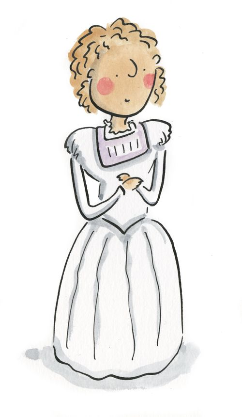 Bride getting ready for her wedding.
