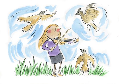 Lady plays The Lark Ascending.