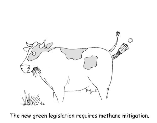 The new green legislature requires methane mitigation.