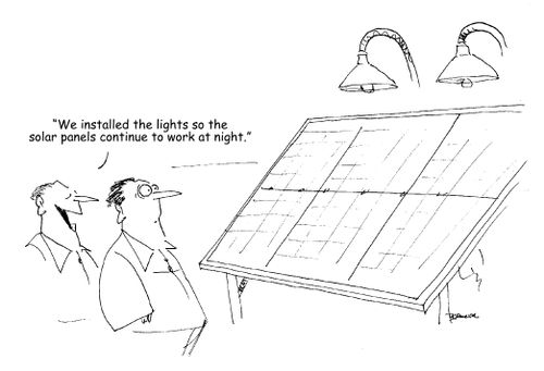 "We installed the lights so the solar panels continue to work through the night." 