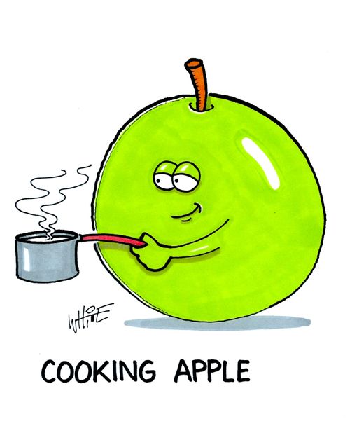 cooking apple...