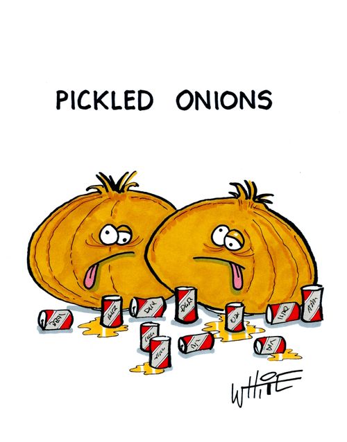pickled onions...