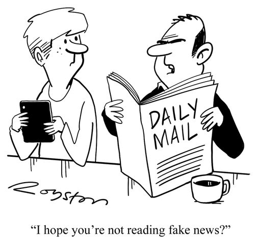 "I hope you're not reading fake news."