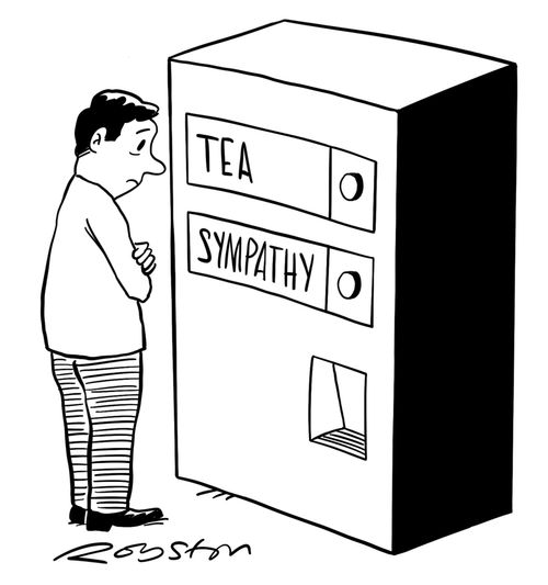 Vending machine offers tea and sympathy