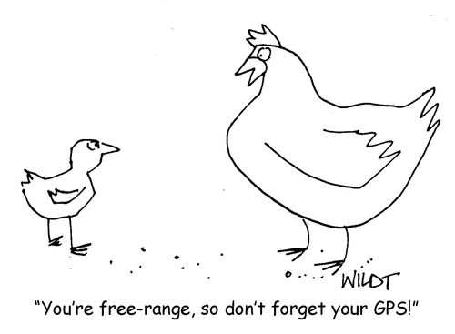 You're free range, so don't forget your GPS.