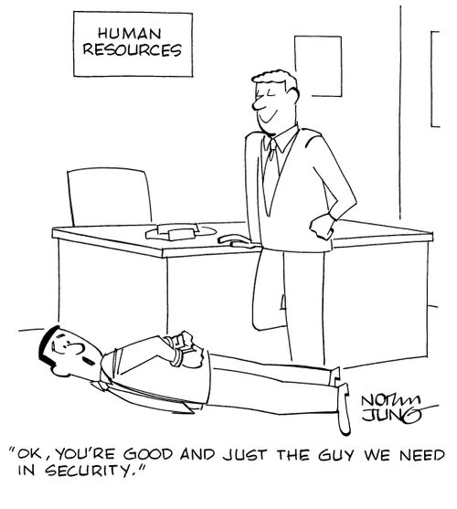 "OK, you're good and just the guy we need in security."