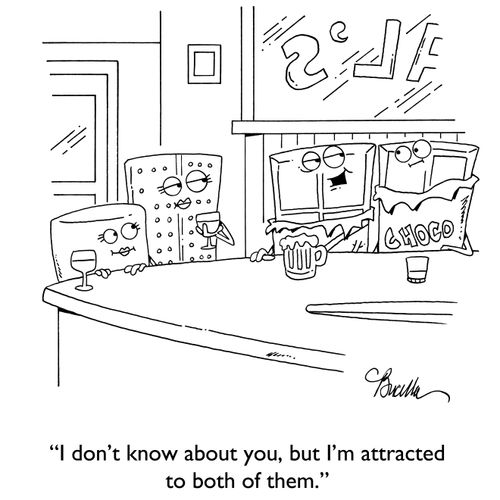 "I don't know about you, but I'm attracted to both of them."