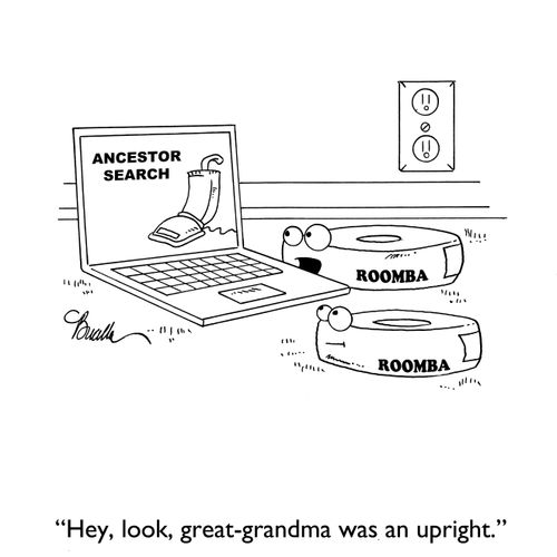 "Hey, look, great-grandma was an upright."