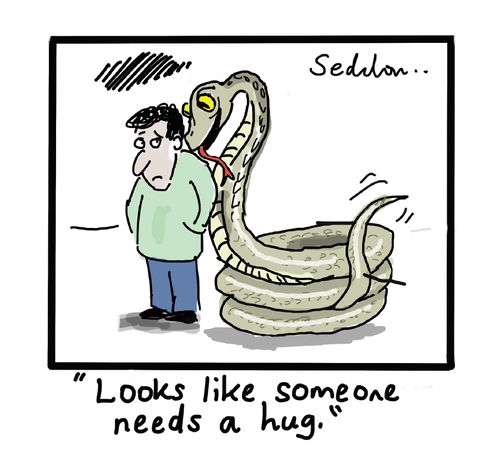 "Looks like someone needs a hug!"