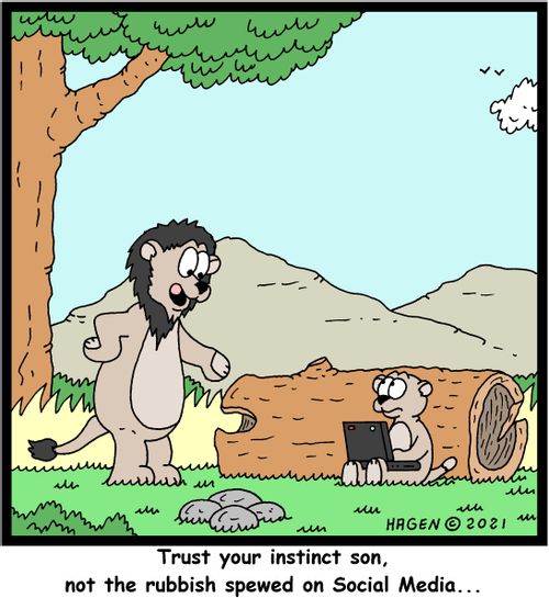 "Trust your instinct son, not the rubbish spewed on Social Media..."