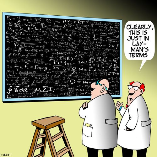 "Clearly, this is just in lay-man's terms."