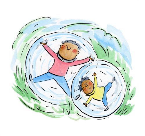 Zorbing party.