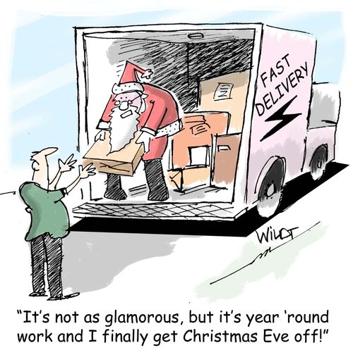 "It's not as glamorous, but it's year 'round work and I finally get Christmas Eve off!"