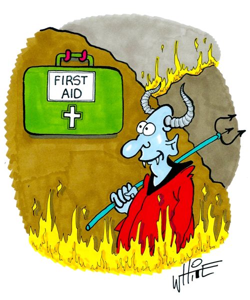 Hell's first aid box...