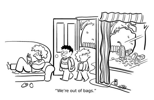 "We're out of bags."
