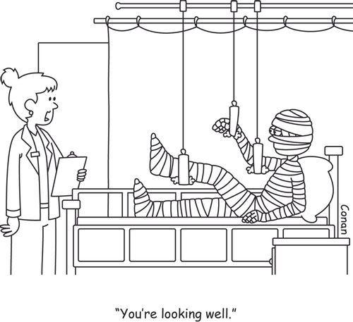 "You're looking well."
