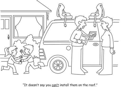 "It doesn't say you can't install them on the roof."