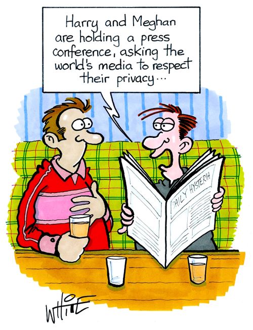"Harry and Meghan and a press conference, asking the world's media to respect their privacy..."