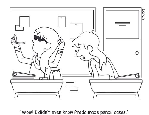 "Wow! I didn't even know Prada made pencil cases."