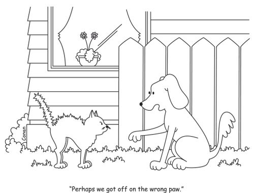 "Perhaps we got off on the wrong paw."