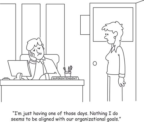 "I@m just having one of those days. Nothing I do seems to be aligned with our organizational goals."