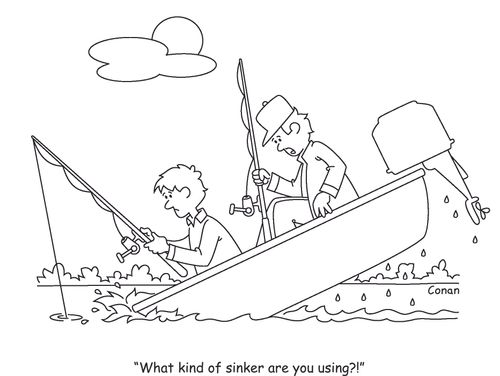 "What kind of sinker are you using?!"
