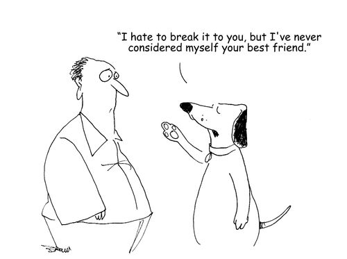 "I hate to break it to you, but I have never considered myself your best friend." 