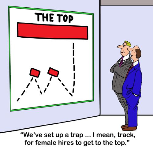 "We've set up a trap. . . I mean, track, for female hires to get to the top."